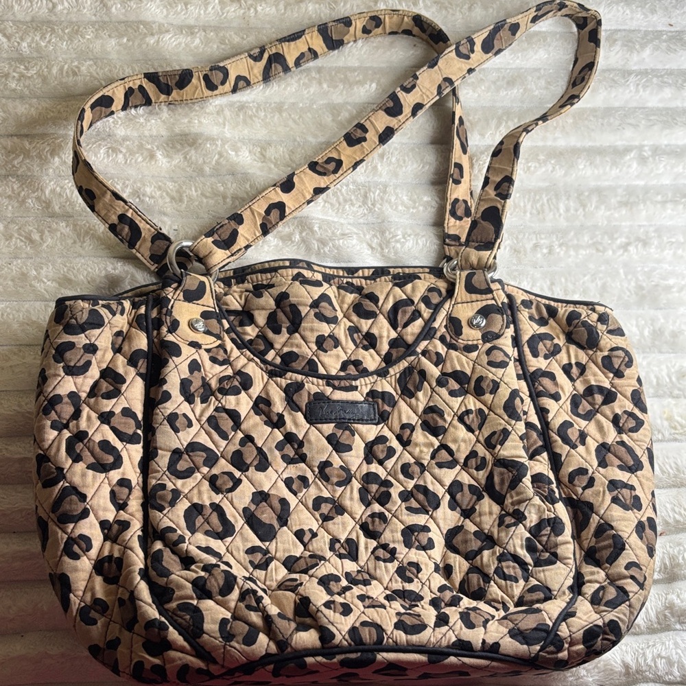 Vera Bradley Tan and Black Shoulder Bag